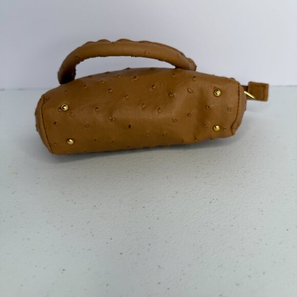 Lori‎ Greiner Tan Mini Satchel Purse with Gold Accents - Picture 5 of 9